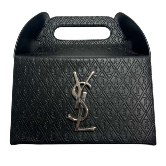 Yves Saint Laurent Take Away Box in Black Leather - Picture 1 of 5